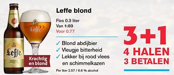 Aanbiedingen Leffe blond - Leffe - Geldig van 19/07/2017 tot 01/08/2017 bij Hoogvliet