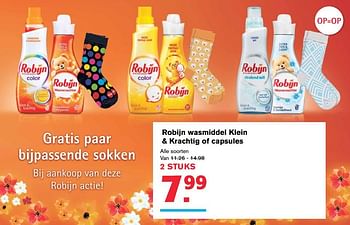 Aanbiedingen Robijn wasmiddel klein + krachtig of capsules - Robijn - Geldig van 19/07/2017 tot 01/08/2017 bij Hoogvliet