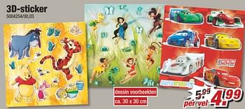 Aanbiedingen 3d-sticker - Huismerk - Poco - Geldig van 17/07/2017 tot 23/07/2017 bij Poco