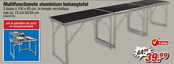 Aanbiedingen Multifunctionele aluminium behangtafel - Huismerk - Poco - Geldig van 17/07/2017 tot 23/07/2017 bij Poco