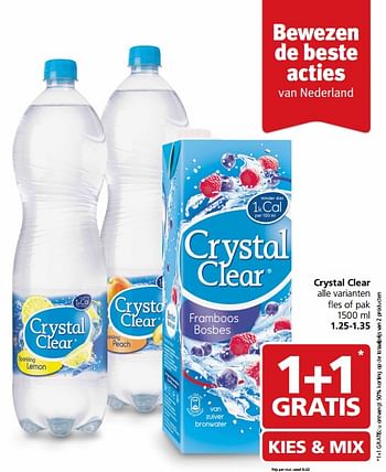 Aanbiedingen Crystal clear - Crystal - Geldig van 17/07/2017 tot 23/07/2017 bij Jan Linders