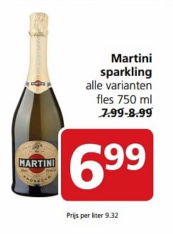 Aanbiedingen Martini sparkling - Martini - Geldig van 17/07/2017 tot 23/07/2017 bij Jan Linders