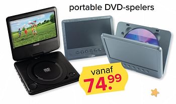 Aanbiedingen Portable dvd-spelers - Huismerk - Kijkshop - Geldig van 17/07/2017 tot 23/07/2017 bij Kijkshop
