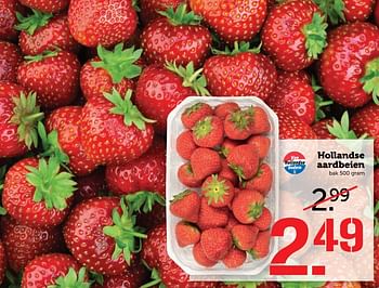 Aanbiedingen Hollandse aardbeien - Huismerk - Coop - Geldig van 17/07/2017 tot 23/07/2017 bij Coop