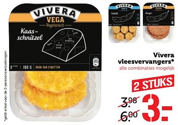 Aanbiedingen Vivera vleesvervangers - Vivera - Geldig van 17/07/2017 tot 23/07/2017 bij Coop