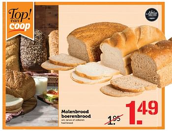 Aanbiedingen Molenbrood boerenbrood - Huismerk - Coop - Geldig van 17/07/2017 tot 23/07/2017 bij Coop