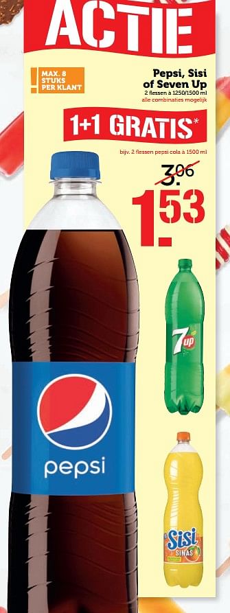 Aanbiedingen Pepsi, sisi of seven up - Huismerk - Coop - Geldig van 17/07/2017 tot 23/07/2017 bij Coop