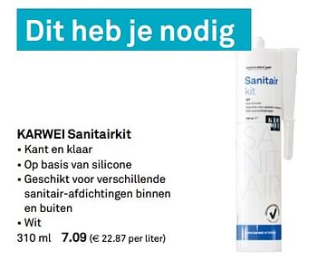 Aanbiedingen Karwei sanitairkit - Huismerk Karwei - Geldig van 17/07/2017 tot 23/07/2017 bij Karwei