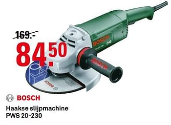 Aanbiedingen Bosch haakse slijpmachine pws 20-230 - Bosch - Geldig van 17/07/2017 tot 23/07/2017 bij Karwei