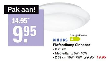Aanbiedingen Philips plafondlamp cinnabar - Philips - Geldig van 17/07/2017 tot 23/07/2017 bij Karwei