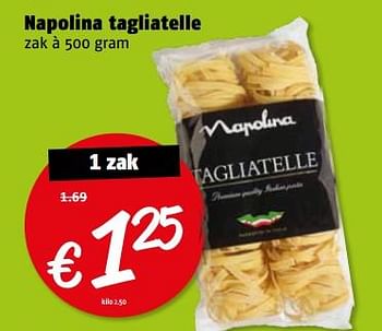 Aanbiedingen Napolina tagliatelle - Napolina - Geldig van 17/07/2017 tot 23/07/2017 bij Poiesz