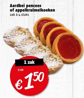 Aanbiedingen Aardbei pencees of appelkruimelkoeken - Huismerk Poiesz - Geldig van 17/07/2017 tot 23/07/2017 bij Poiesz