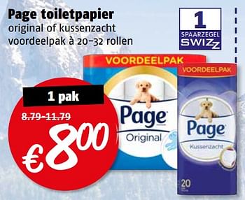 Aanbiedingen Page toiletpapier - Page - Geldig van 17/07/2017 tot 23/07/2017 bij Poiesz