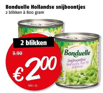 Aanbiedingen Bonduelle hollandse snijboontjes - Bonduelle - Geldig van 17/07/2017 tot 23/07/2017 bij Poiesz