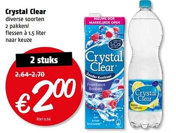 Aanbiedingen Crystal clear - Crystal - Geldig van 17/07/2017 tot 23/07/2017 bij Poiesz