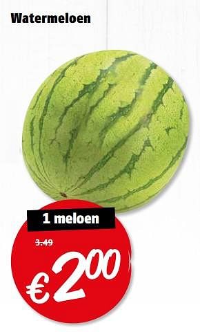 Aanbiedingen Watermeloen - Huismerk Poiesz - Geldig van 17/07/2017 tot 23/07/2017 bij Poiesz