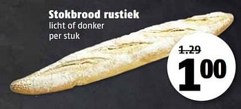 Aanbiedingen Stokbrood rustiek - Huismerk Poiesz - Geldig van 17/07/2017 tot 23/07/2017 bij Poiesz