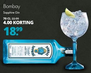 Aanbiedingen Bombay sapphire gin - Bombay - Geldig van 17/07/2017 tot 29/07/2017 bij Mitra