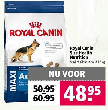 Aanbiedingen Royal canin size health nutrition - Royal Canin - Geldig van 17/07/2017 tot 30/07/2017 bij Welkoop