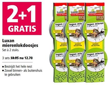 Aanbiedingen Luxan mierenlokdoosjes - Luxan - Geldig van 17/07/2017 tot 30/07/2017 bij Welkoop