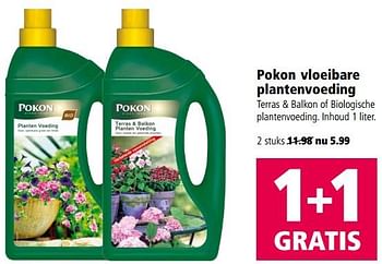 Aanbiedingen Pokon vloeibare plantenvoeding - Pokon - Geldig van 17/07/2017 tot 30/07/2017 bij Welkoop