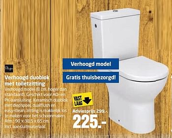 Aanbiedingen Verhoogd duoblok met toiletzitting - Plieger - Geldig van 17/07/2017 tot 30/07/2017 bij Formido
