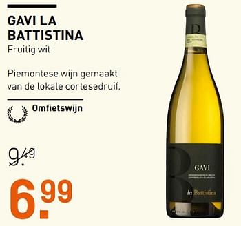 Aanbiedingen Gavi la battistina - Witte wijnen - Geldig van 17/07/2017 tot 30/07/2017 bij Gall & Gall