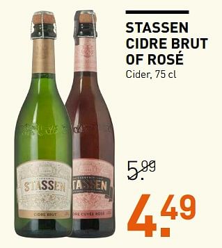 Aanbiedingen Stassen cidre brut of rosé cider - STASSEN - Geldig van 17/07/2017 tot 30/07/2017 bij Gall & Gall