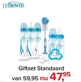 Aanbiedingen Giftset standaard - DrBrown's - Geldig van 17/07/2017 tot 30/07/2017 bij Baby-Dump