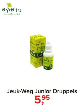 Aanbiedingen Jeuk-weg junior druppels - ByeBites - Geldig van 17/07/2017 tot 30/07/2017 bij Baby-Dump