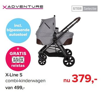 Aanbiedingen X-line s combi-kinderwagen - Xadventure - Geldig van 17/07/2017 tot 30/07/2017 bij Baby-Dump