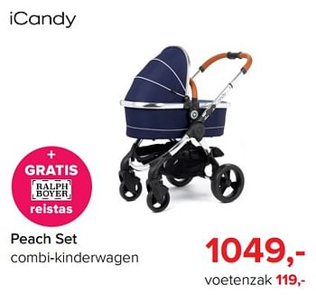 Aanbiedingen Peach set combi-kinderwagen - iCandy - Geldig van 17/07/2017 tot 30/07/2017 bij Baby-Dump