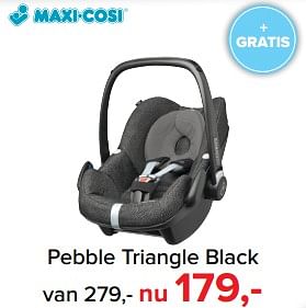 Aanbiedingen Pebble triangle black - Maxi-cosi - Geldig van 17/07/2017 tot 30/07/2017 bij Baby-Dump