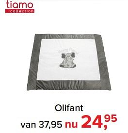 Aanbiedingen Olifant - Tiamo - Geldig van 17/07/2017 tot 30/07/2017 bij Baby-Dump