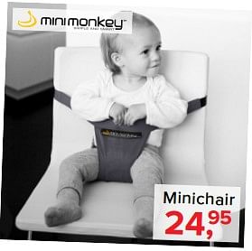 Aanbiedingen Minichair - MiniMonkey - Geldig van 17/07/2017 tot 30/07/2017 bij Baby-Dump