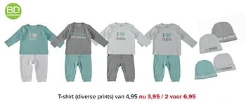 Aanbiedingen T-shirt - Huismerk - Baby-Dump - Geldig van 17/07/2017 tot 30/07/2017 bij Baby-Dump