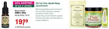 Aanbiedingen Cbd+ olie - Jacob Hooy - Geldig van 17/07/2017 tot 06/08/2017 bij Holland & Barrett