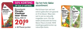 Aanbiedingen Floradix vloeibaar ijzer- elixer - Salus - Geldig van 17/07/2017 tot 06/08/2017 bij Holland & Barrett