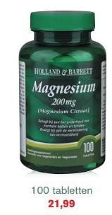 Aanbiedingen Magnesium 200mg - Huismerk - Essenza - Geldig van 17/07/2017 tot 06/08/2017 bij Holland & Barrett