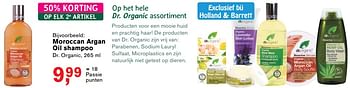 Aanbiedingen Moroccan argan oil shampoo - Dr. Organic - Geldig van 17/07/2017 tot 06/08/2017 bij Holland & Barrett