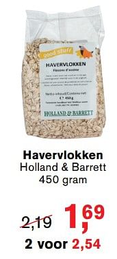 Aanbiedingen Havervlokken - Huismerk - Essenza - Geldig van 17/07/2017 tot 06/08/2017 bij Holland & Barrett