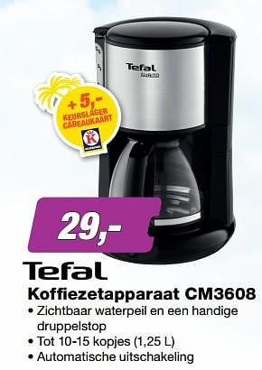 Aanbiedingen Tefal koffiezetapparaat cm3608 - Tefal - Geldig van 17/07/2017 tot 30/07/2017 bij ElectronicPartner