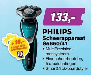 Aanbiedingen Philips scheerapparaat s5650-41 - Philips - Geldig van 17/07/2017 tot 30/07/2017 bij ElectronicPartner