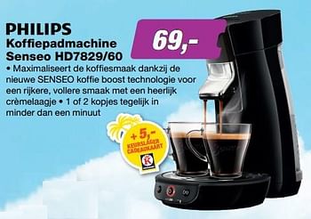 Aanbiedingen Philips koffiepadmachine senseo hd7829-60 - Philips - Geldig van 17/07/2017 tot 30/07/2017 bij ElectronicPartner
