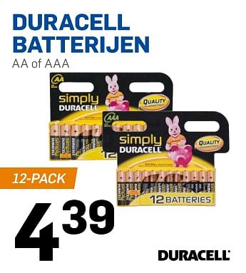 Aanbiedingen Duracell batterijen - Duracell - Geldig van 19/07/2017 tot 25/07/2017 bij Action