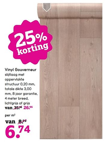 Aanbiedingen Vinyl gouverneur - Huismerk - Leen Bakker - Geldig van 17/07/2017 tot 20/08/2017 bij Leen Bakker