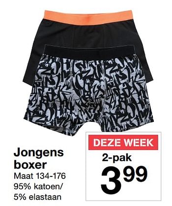 Aanbiedingen Jongens boxer - Huismerk - Zeeman  - Geldig van 22/07/2017 tot 28/07/2017 bij Zeeman