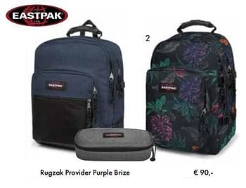 Aanbiedingen Rugzak provider purple brize - Eastpak - Geldig van 01/08/2017 tot 15/09/2017 bij Multi Bazar