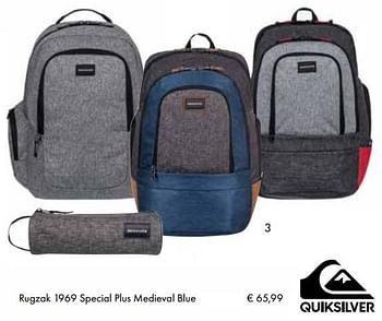 Aanbiedingen Rugzak 1969 special plus medieval blue - Quiksilver - Geldig van 01/08/2017 tot 15/09/2017 bij Multi Bazar