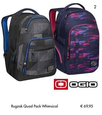Aanbiedingen Rugzak quad pack whimsical - Ogio - Geldig van 01/08/2017 tot 15/09/2017 bij Multi Bazar